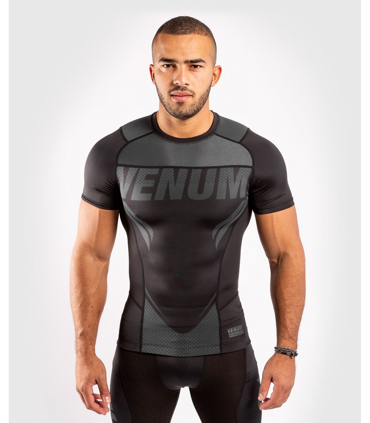 Рашгард - Venum ONE FC Impact Rashguard - Short Sleeves - Black/Black​